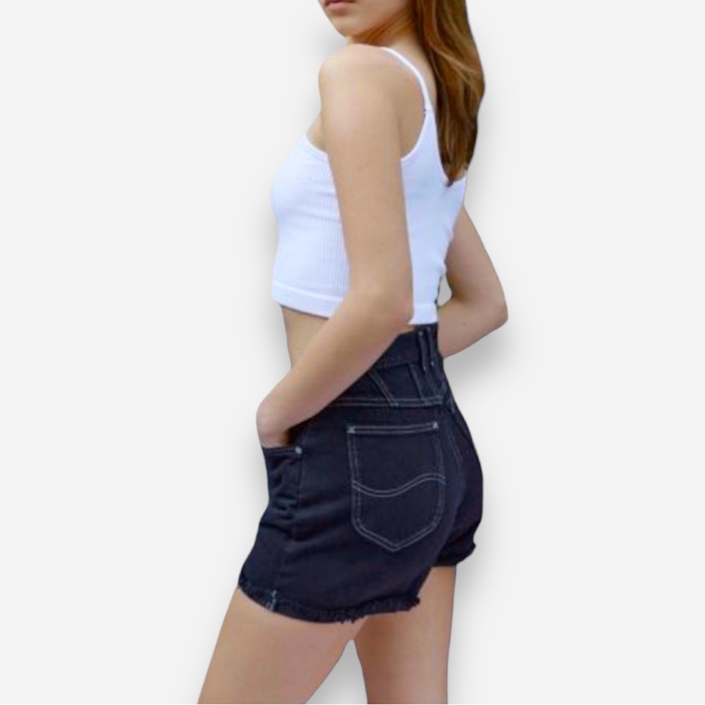 New Uo Wrangler Renewal Recycled Cuffed Denim Shorts Large New